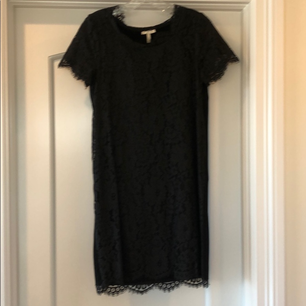 JOIE black lace and pure suede back, Size S